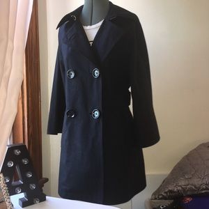 Michael Kors navy trench pea coat